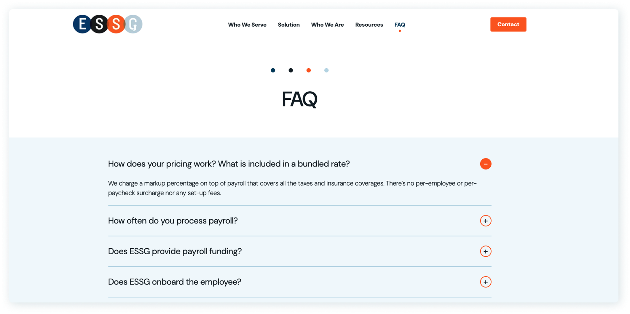 ESSG FAQ Section